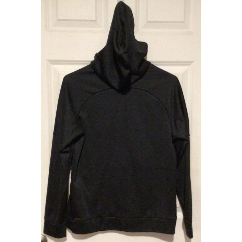 Adidas CLIMAWARM Black 1/2 Zip Jacket Size S Snap Neck Kangaroo Pocket